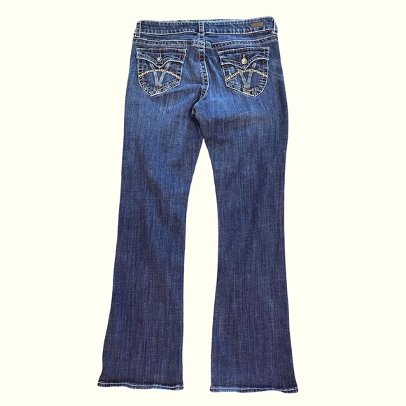 Kut From The Cloth Natalie High Rise Bootcut Flare Embroidered Pockets Size 12 - Picture 4 of 13